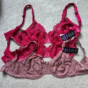 NWT 3 Bali Lift Bras sz 38DD